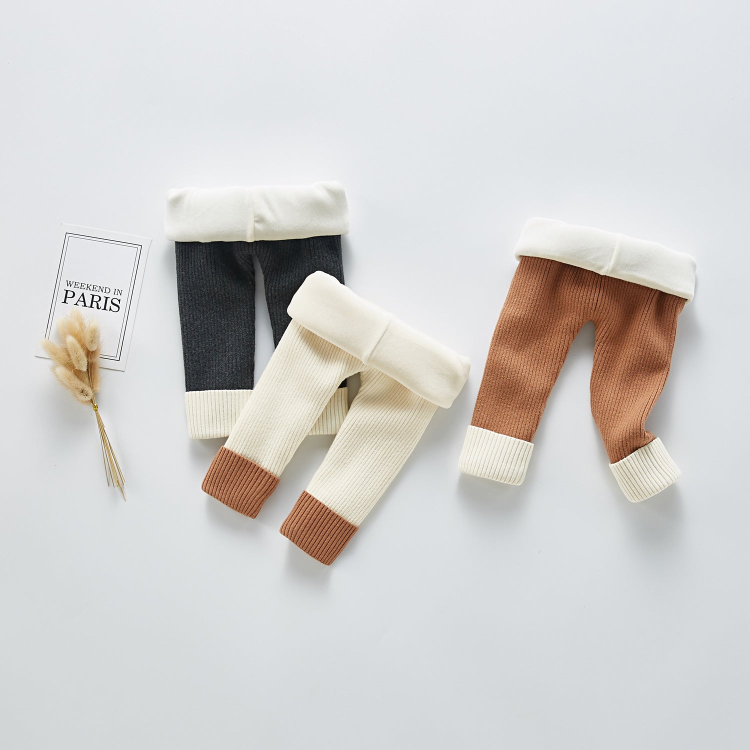 Plush thickened leggings knit pants