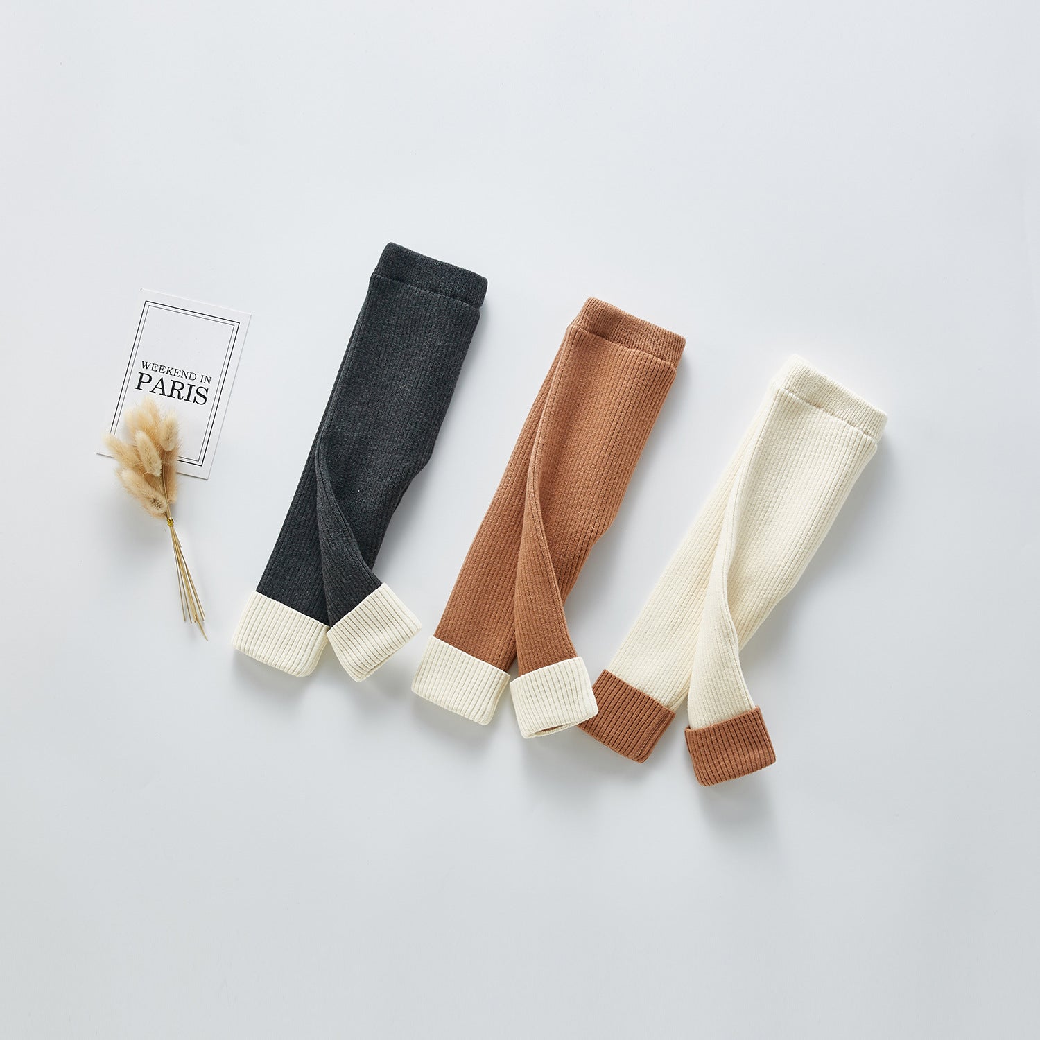 Plush thickened leggings knit pants