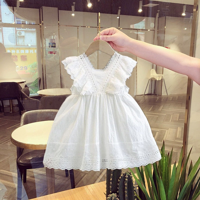 Girls' Little Butterfly Dress Summer Mesh