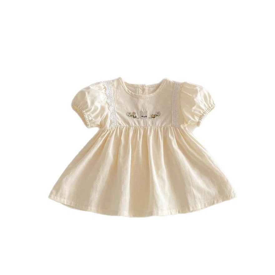 Girls' Summer Dress Cotton Lace