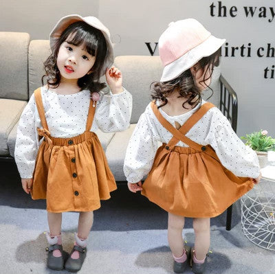 Korean version of the spring dress princess dress little girl strap skirt baby girl skirt