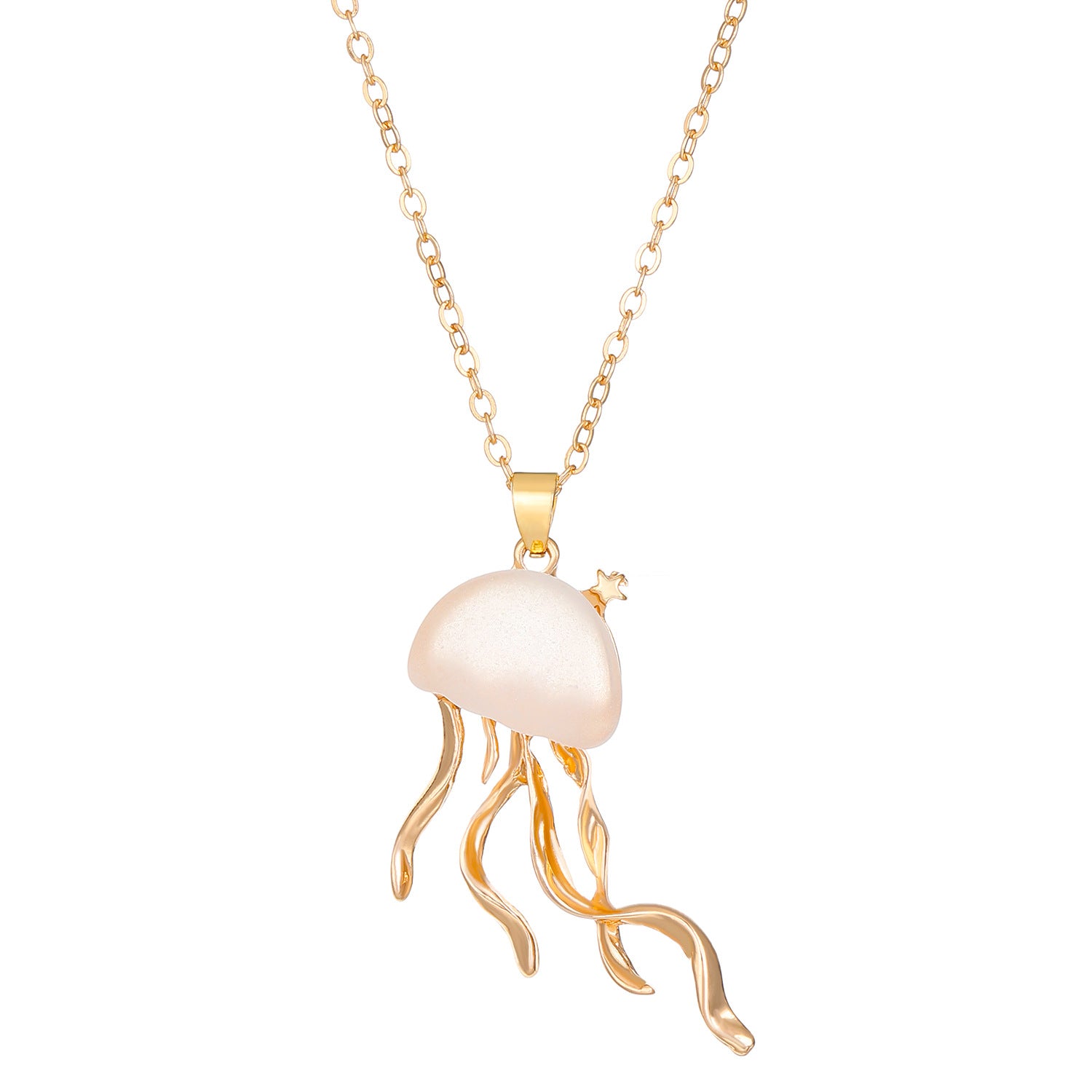 Alloy Jellyfish Tassel Necklace For Women