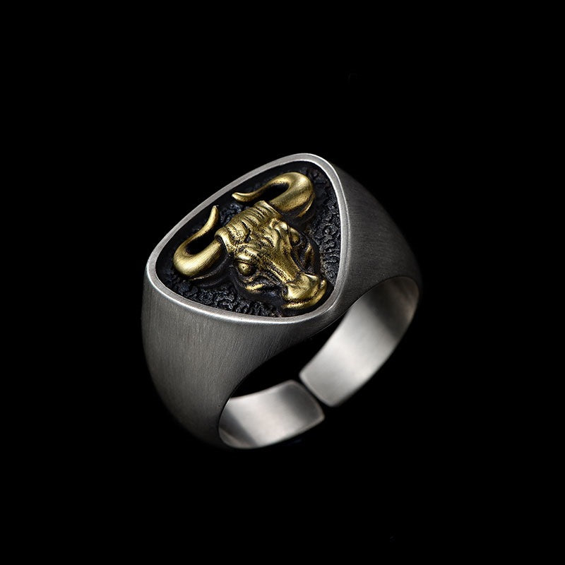 3D Zodiac Sign Ring For Men's Birth Year Original Design