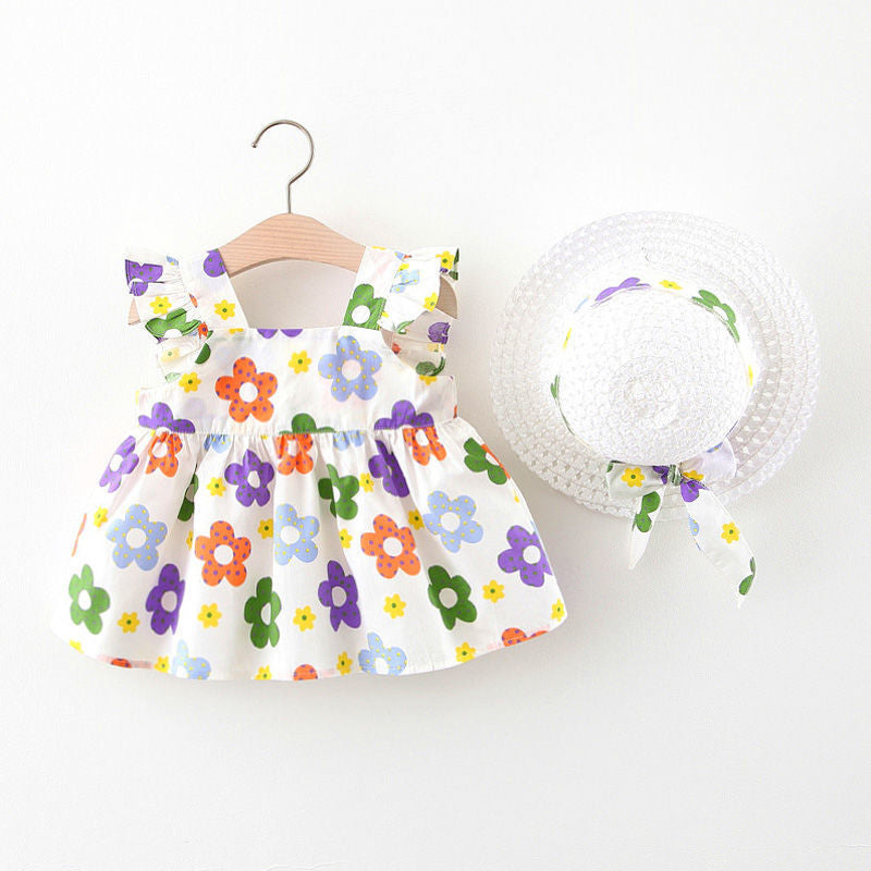 Children's Girls Summer Sleeveless Print Dress