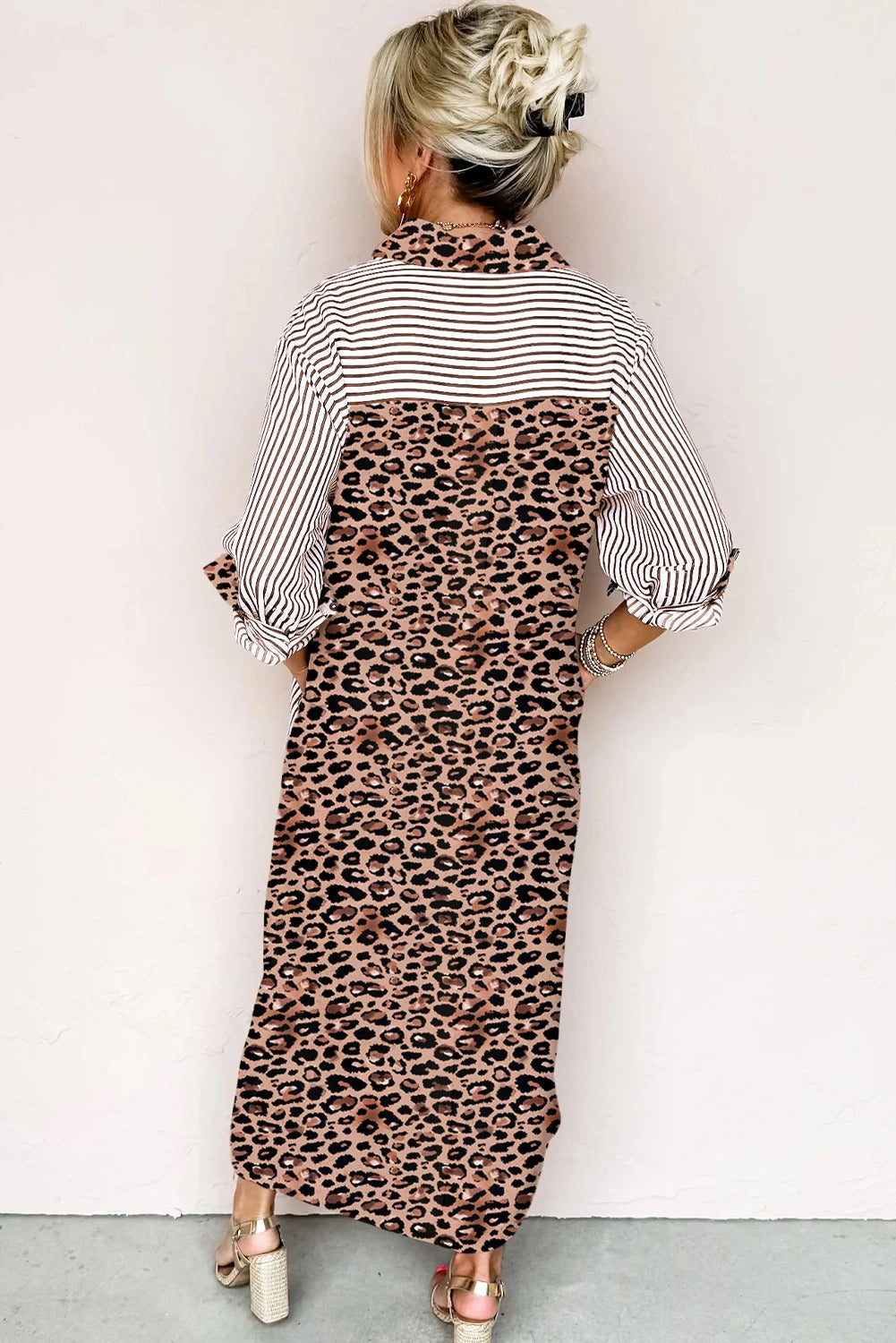 Women's Casual Loose Striped Printed Dress