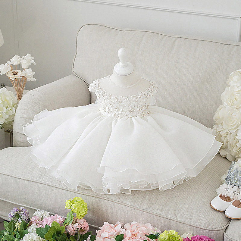 Year-old Baby Girl Spring Flower Umbrella Princess Dress