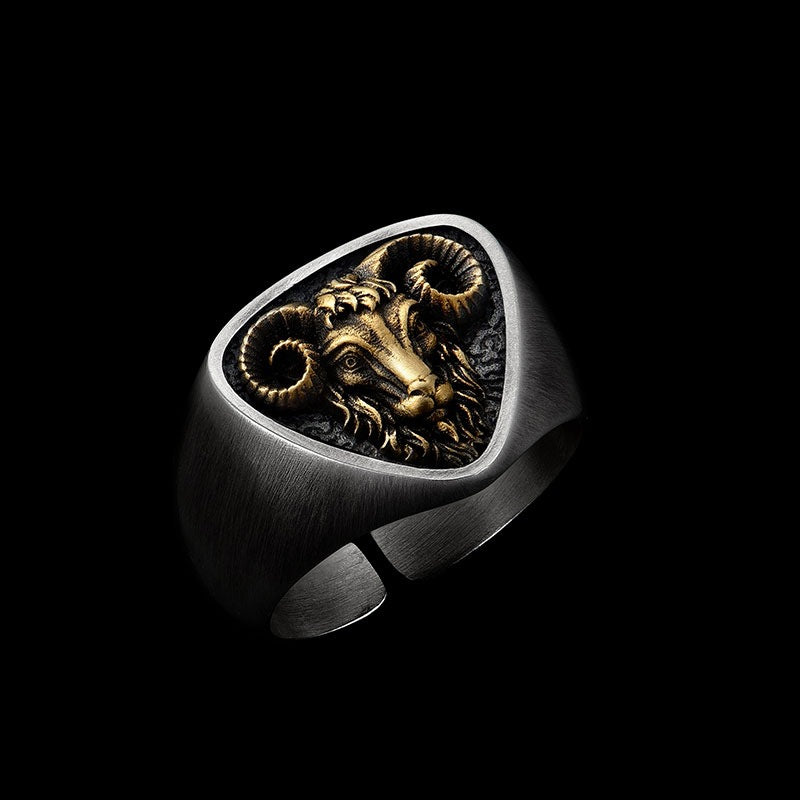 3D Zodiac Sign Ring For Men's Birth Year Original Design