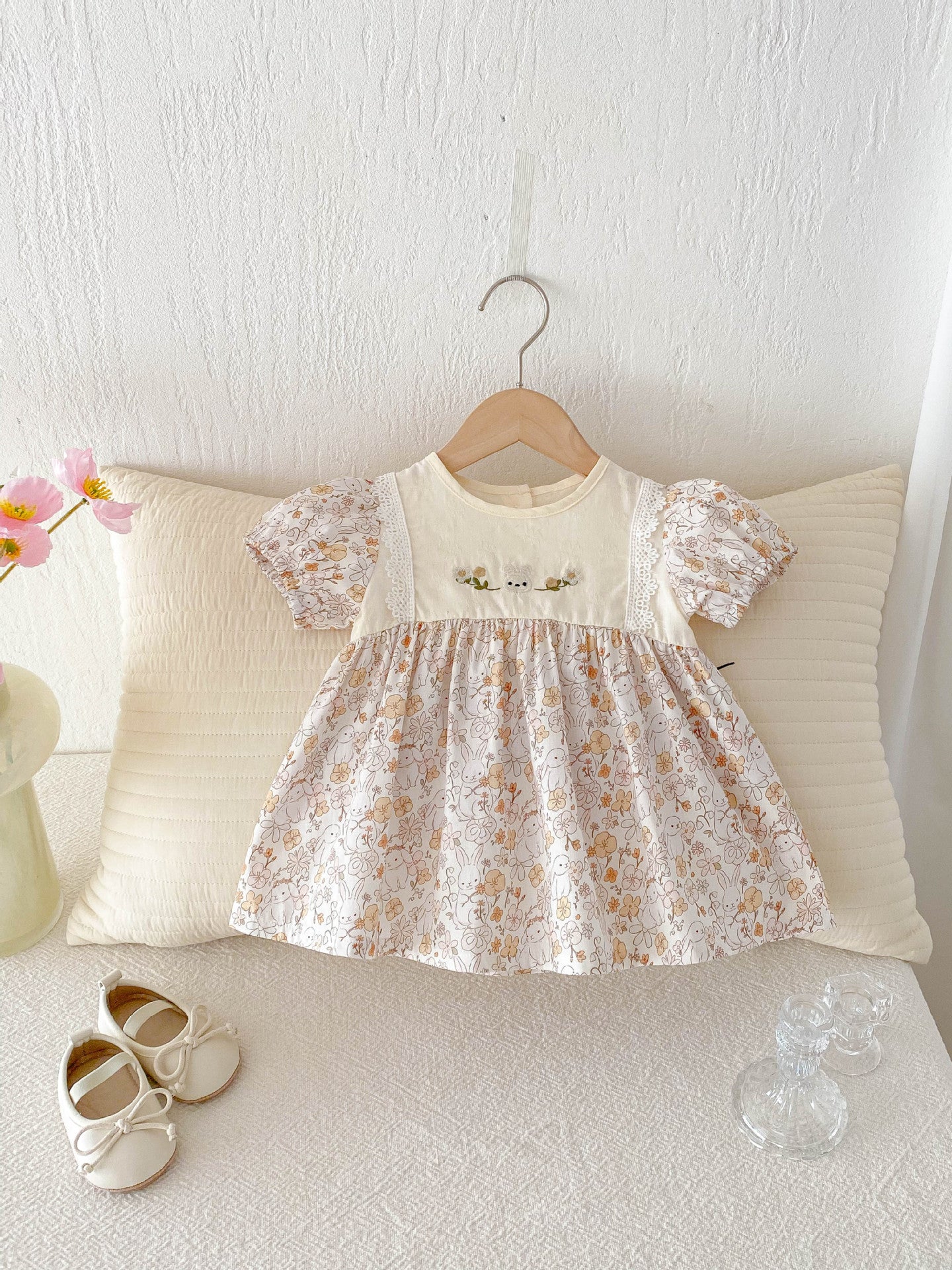Girls' Summer Dress Cotton Lace