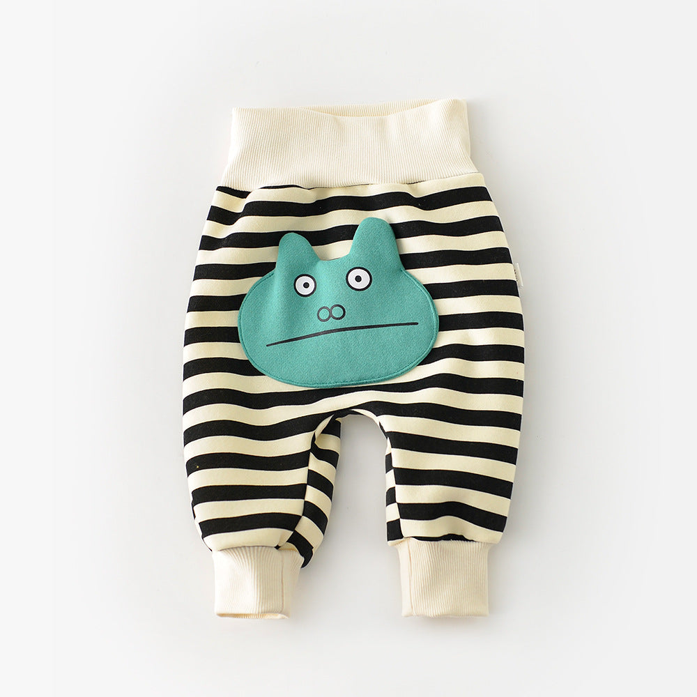 Autumn New Boys And Girls Baby Cute Three-dimensional High-waisted Leggings Pants