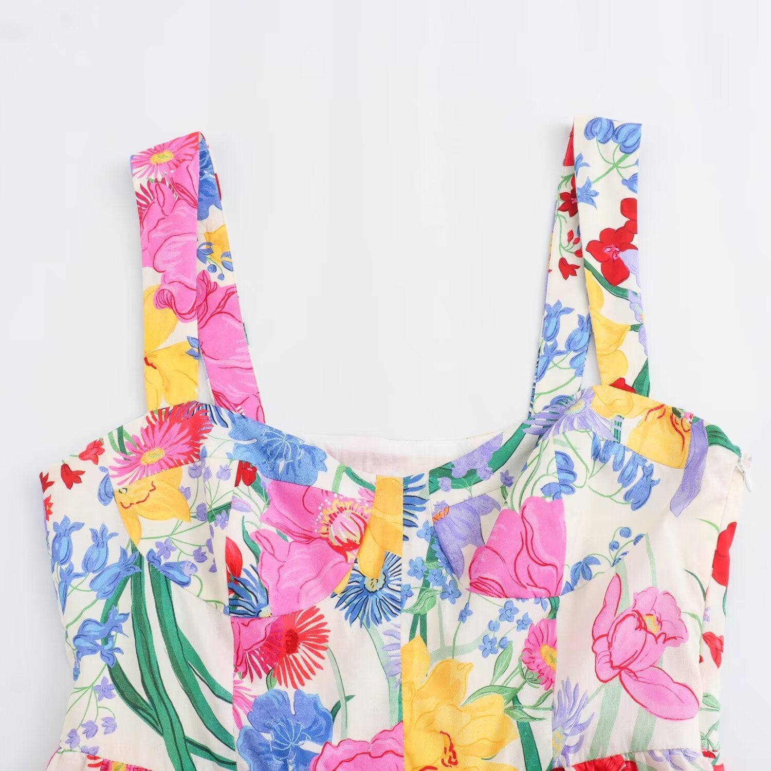 Women's Casual Floral Print Strapless Dress