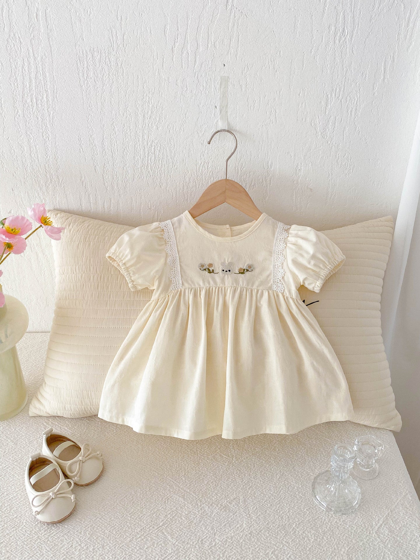 Girls' Summer Dress Cotton Lace