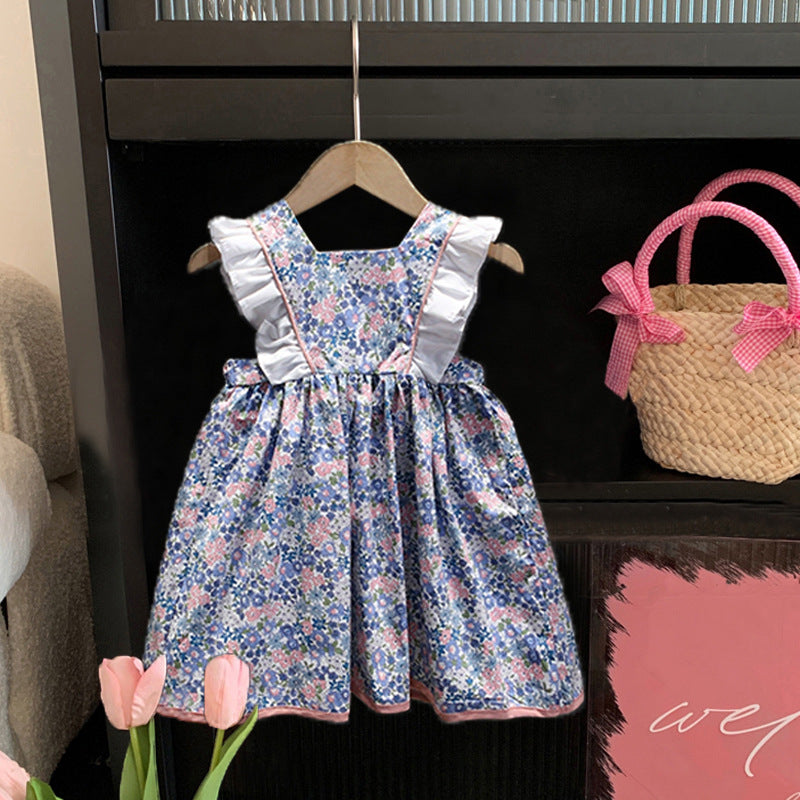 Girls' Little Butterfly Dress Summer Mesh
