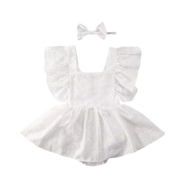 Girl Dress Onesie Baby Solid Color