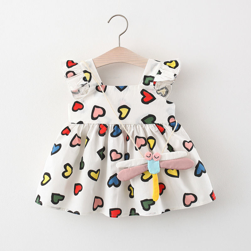 Children's Girls Summer Sleeveless Print Dress
