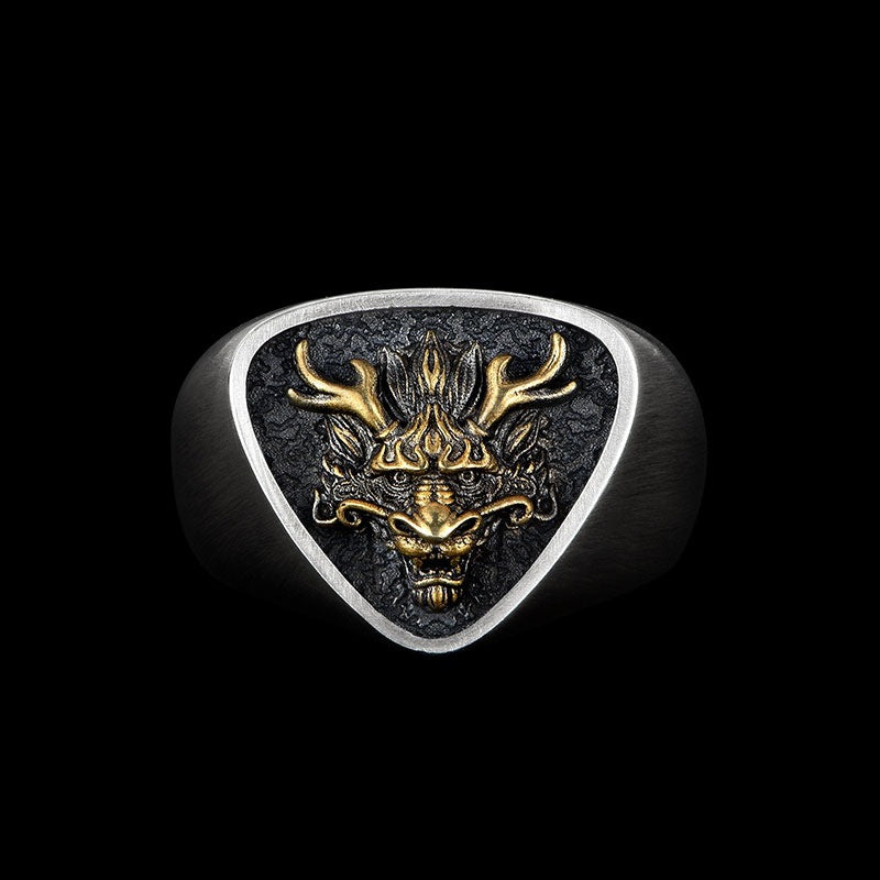 3D Zodiac Sign Ring For Men's Birth Year Original Design
