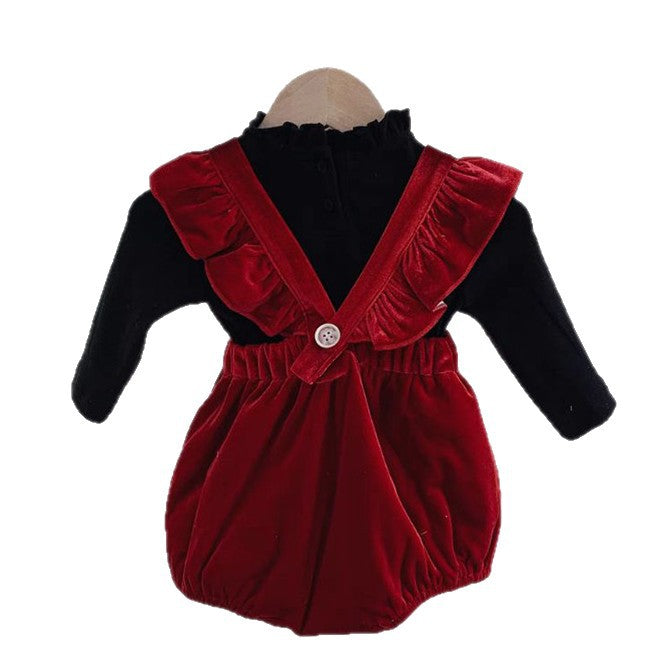 Lace Suspender Dress For Baby Girl