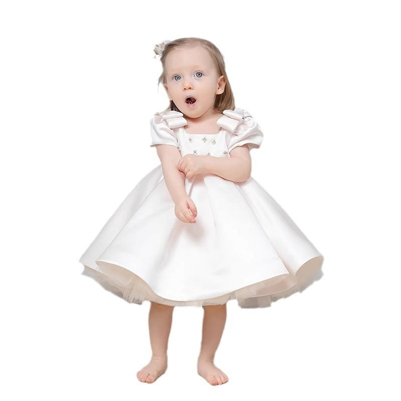 Baby Full-year Birthday Party Baby Puffy Gauze Princess Dress
