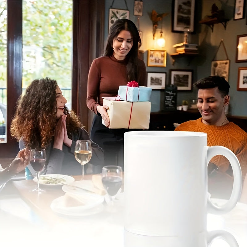 Mother of the Bride Ceramic Mug - Double-Sided Design, Reusable, Multipurpose, White Tea Cup for Hot or Cold Drinks, Home Kitchen Item