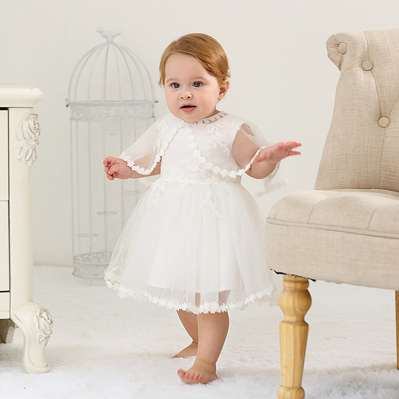 Baby Girl Children's One Year Old Full Moon Wedding Dress