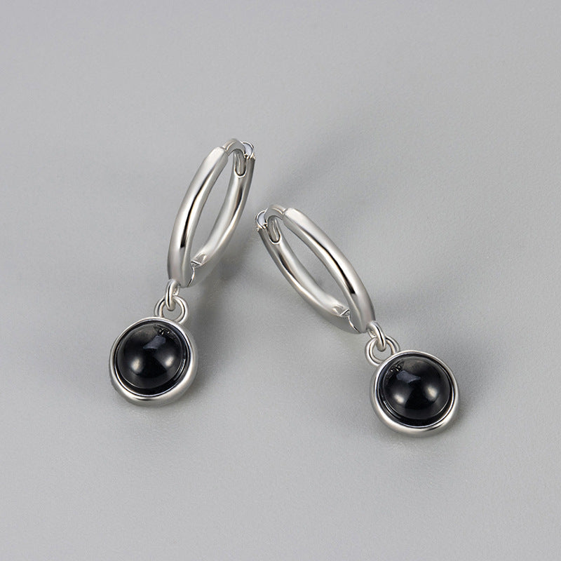 Synthetic Moonstone Agate Turquoise Earrings