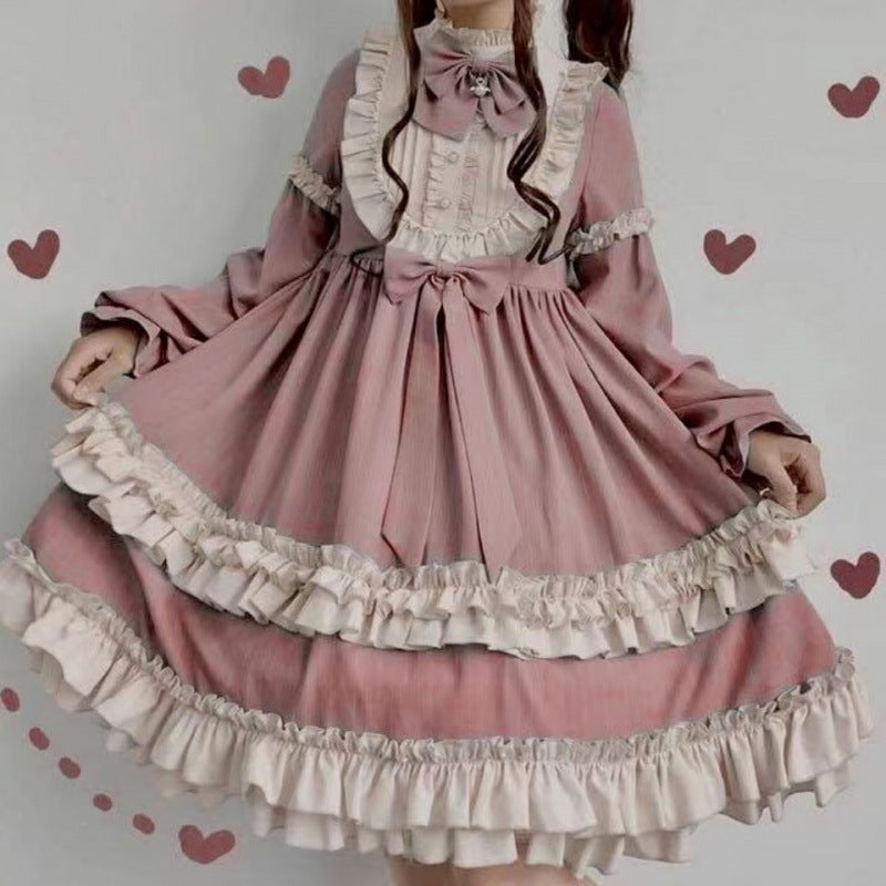 Japanese Soft Girl Spring And Summer Cat Party Dress