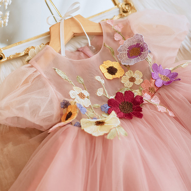 Baby Girl Catwalk Piano Performance Host Princess Dress