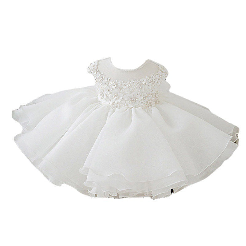 Year-old Baby Girl Spring Flower Umbrella Princess Dress