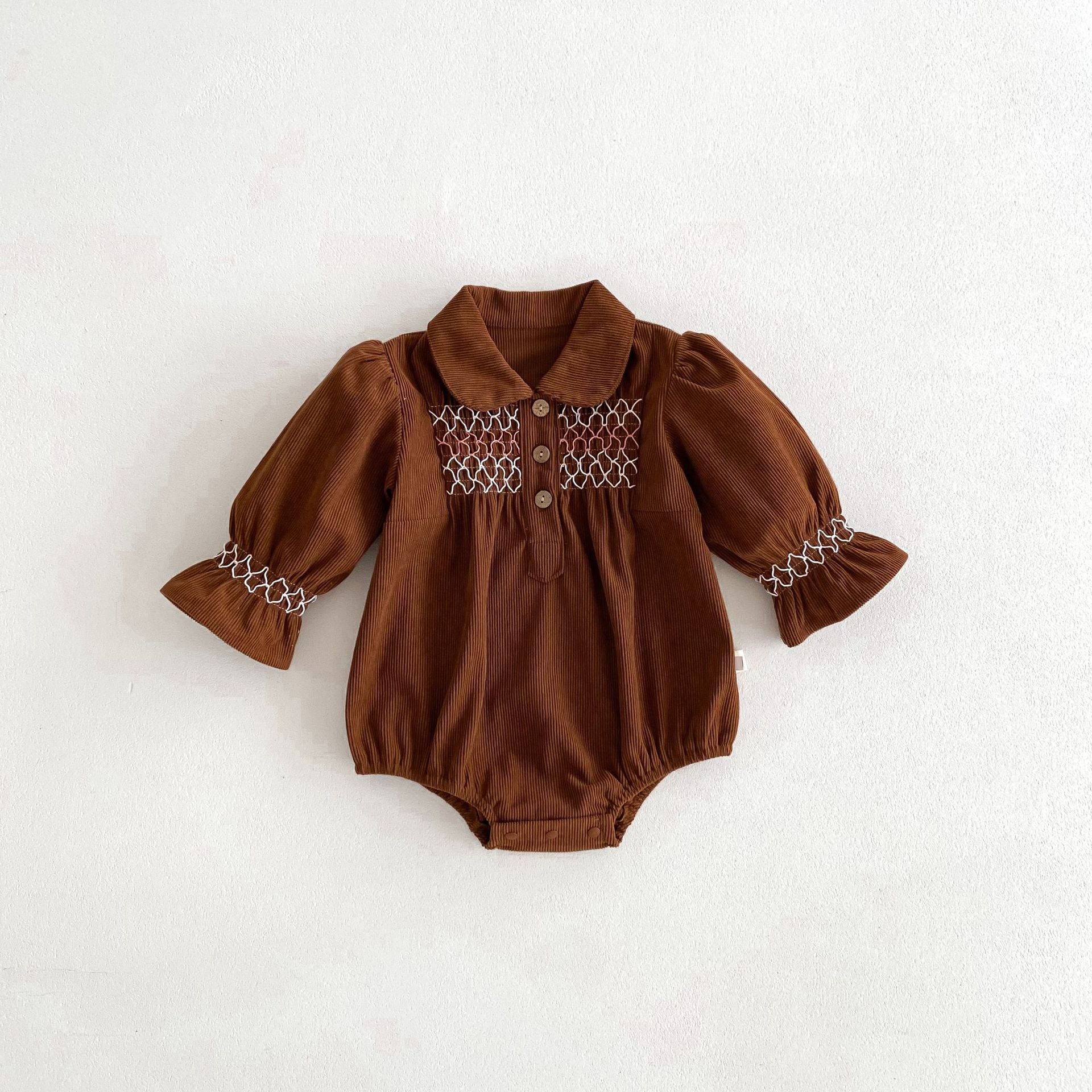 Baby Girl Corduroy Triangle Jumpsuit Dress