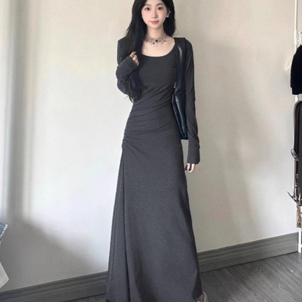 French Slim-fit Elegant Long-sleeved Dress For Women
