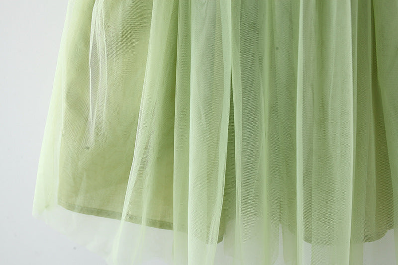 Flounced Sleeve Baby Girl Pettiskirt Princess Dress
