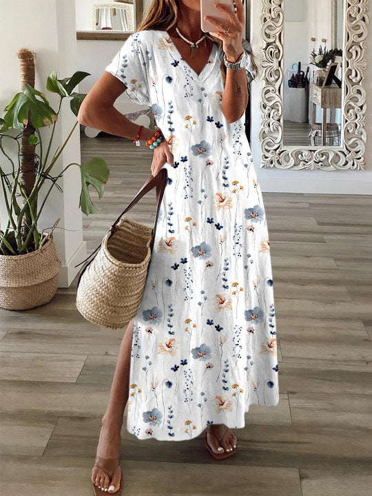 Women's V-neck Casual Fashion Dress