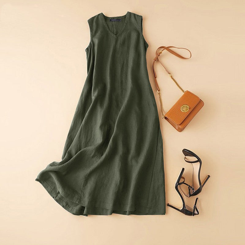 Women's Creative Retro Style V-neck Dress