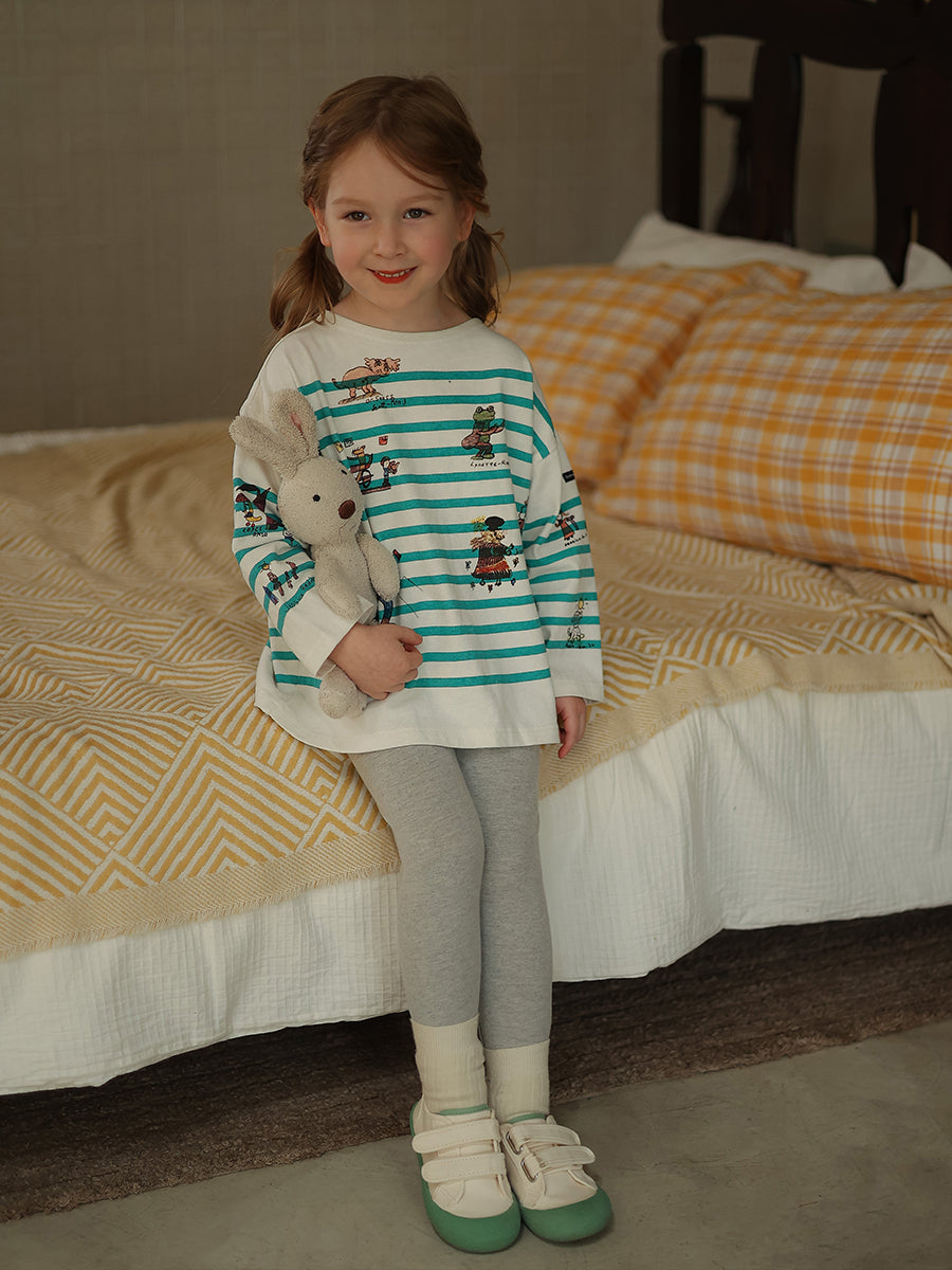 Girls' Autumn New Leggings Outer Wear Western Style Kindergarten Baby Spring And Autumn Base Pants Trousers