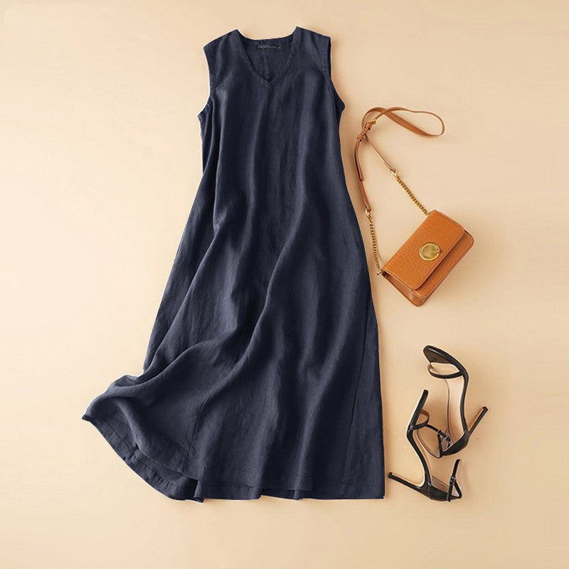 Women's Creative Retro Style V-neck Dress