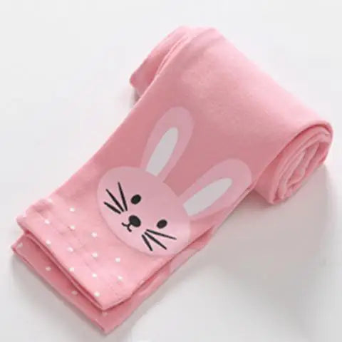 Spring Girls Leggings Cotton Trousers Fille Kids Pants Girls Pants Skinny Print Cartoon Pattern Children Leggings Trousers