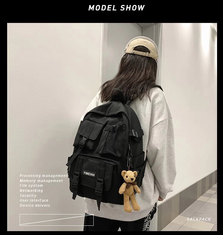 Multifunctional Teenager Laptop Backpack Women Cool Canvas School Bag High Quality Student Backpacks Boy Girl Fashion Schoolbag