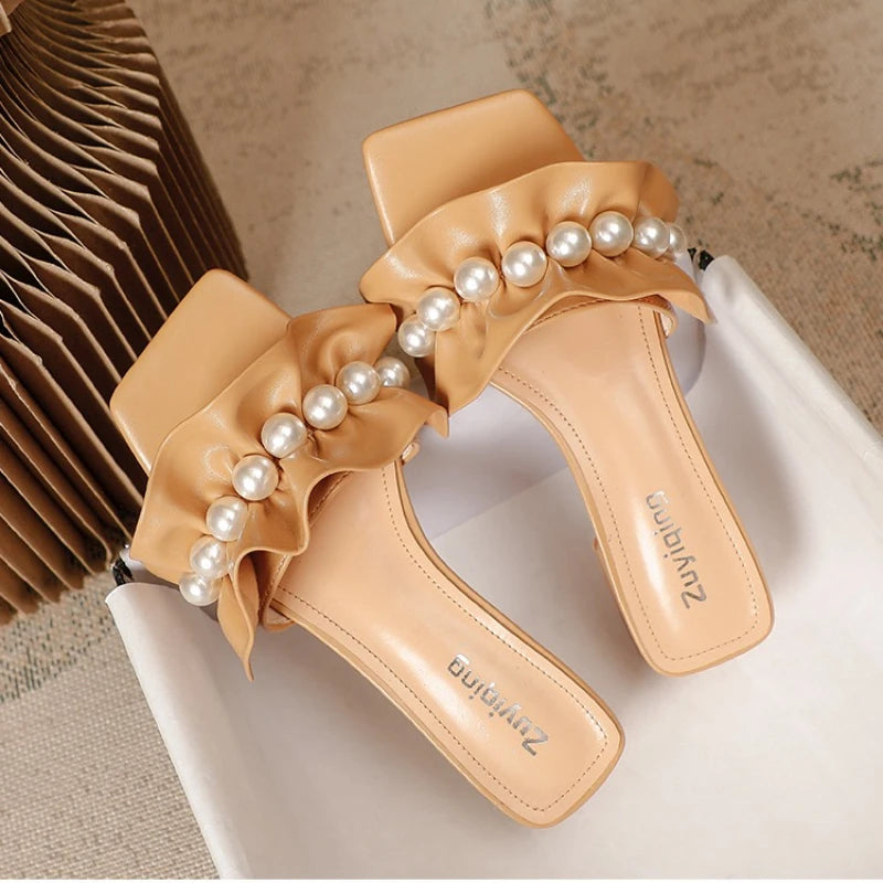 2025 Summer Large Size  Sandalias De Verano Crystal Rhinestones Toe Ring Cute Trending Slipper Slides Rainbow Sandals