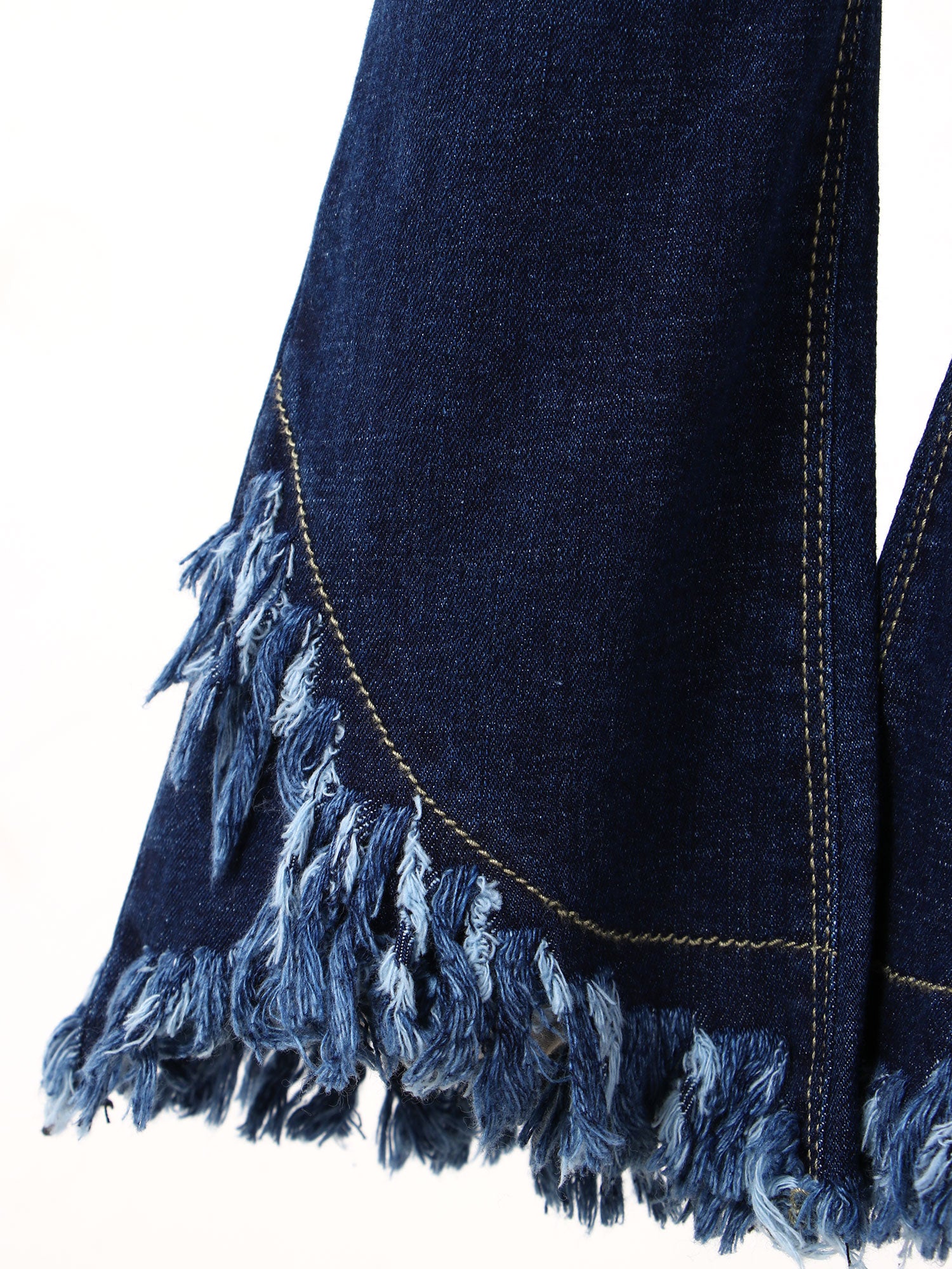 Kids Baby Girls Flare Pants Tassel Hem Denim Bell Bottom Children Toddler Kids Elastic Waist Blue Cute Jeans Trousers Clothes