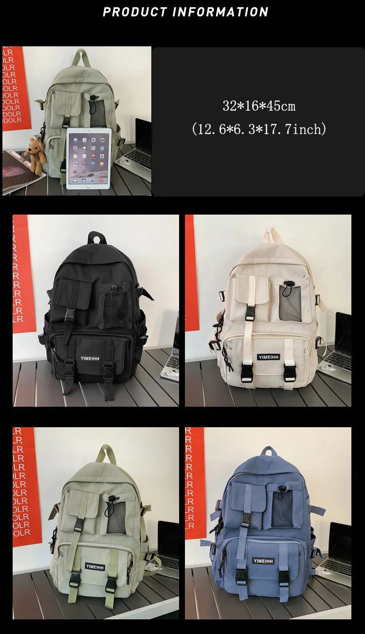 Multifunctional Teenager Laptop Backpack Women Cool Canvas School Bag High Quality Student Backpacks Boy Girl Fashion Schoolbag