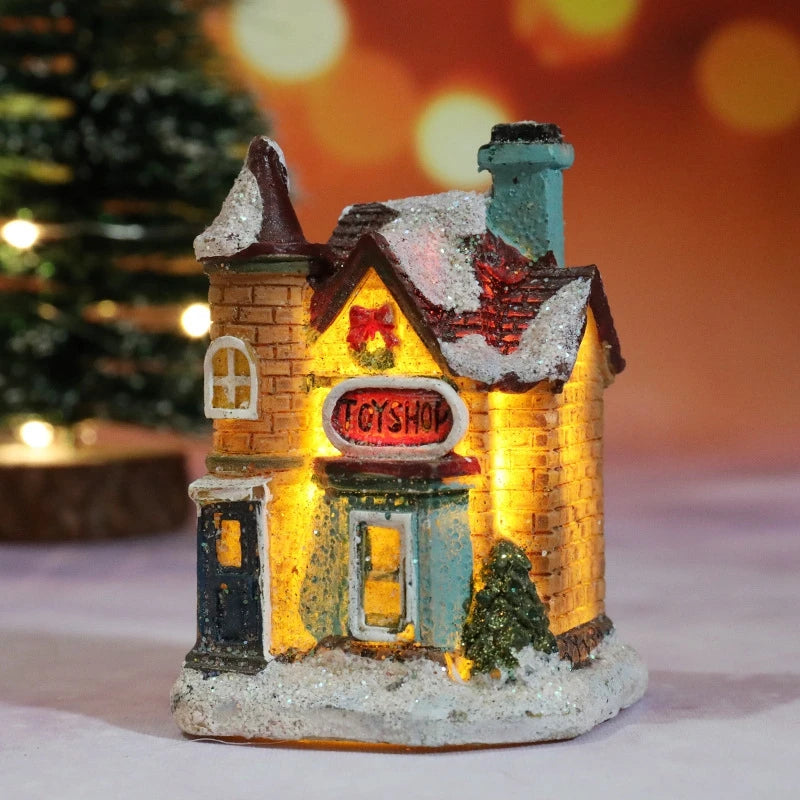 Christmas House Light Decorations For Home Ornaments Kids Xmas Gift New Year 2025 Navidad Decor Bedroom Night Light With Battery