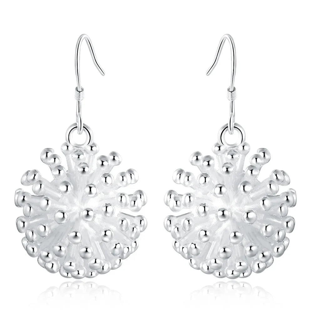 Production charm women lady Valentine's gift  silver color circles earringscharm Women free shipping  jewelry