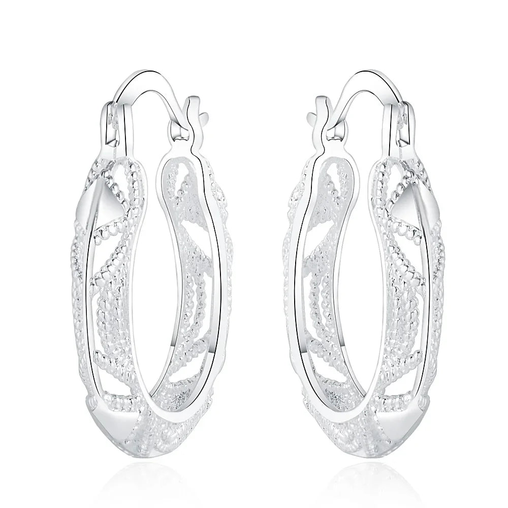 Production charm women lady Valentine's gift  silver color circles earringscharm Women free shipping  jewelry