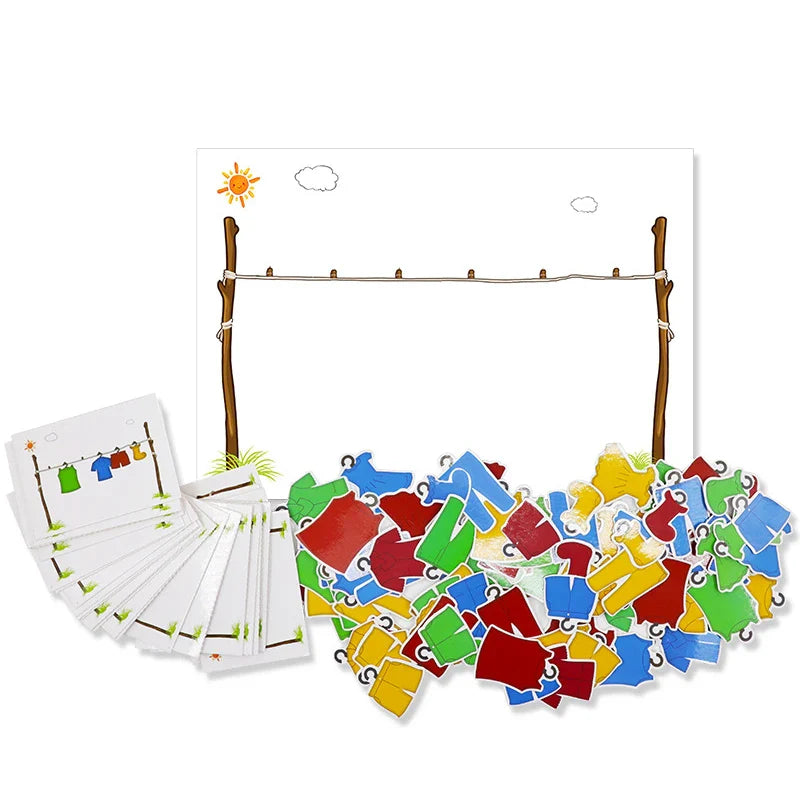Montessori Didactic Material DIY Math Toy Color Shape Puzzle Matching Game Children Early Educational Learning Toy Teaching Aids