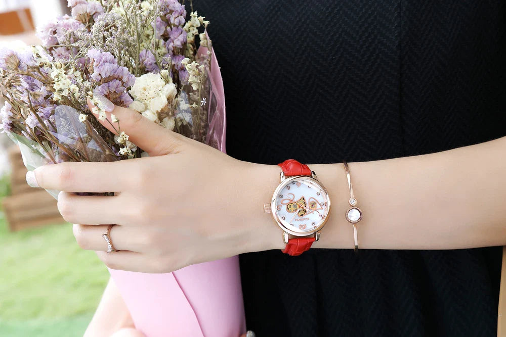 2025 New Designer Mechanical Watches Women Luxury Top Brand Ceramic Stainless Steel Diamond Music Ladies Automatic Wristwatches