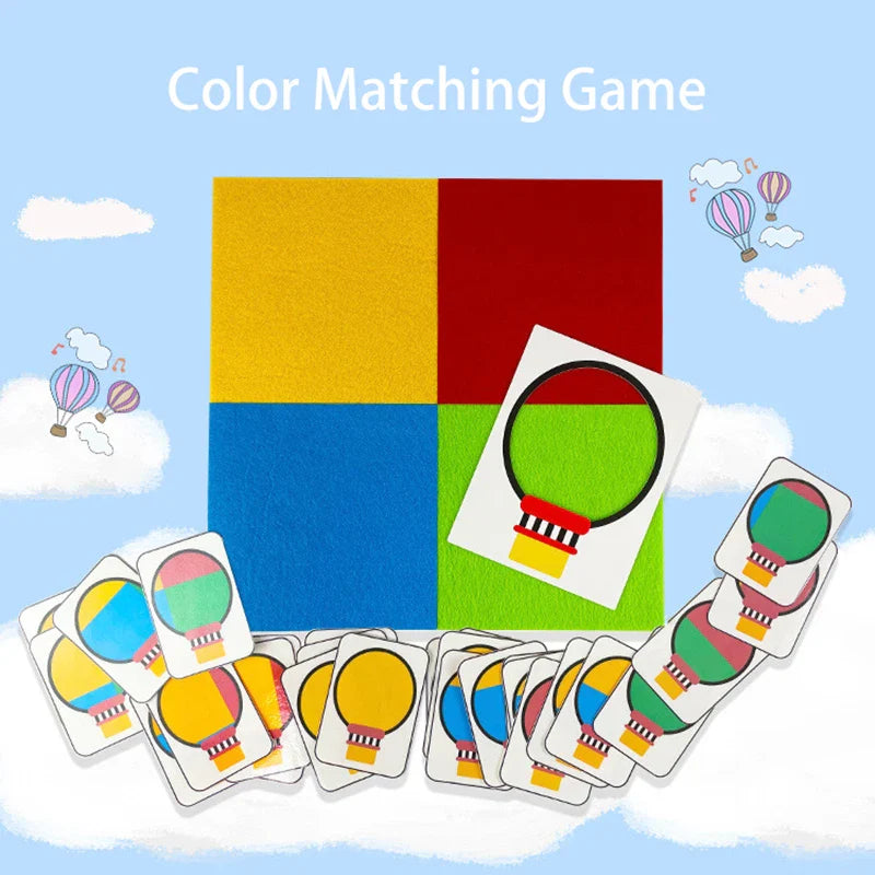 Montessori Didactic Material DIY Math Toy Color Shape Puzzle Matching Game Children Early Educational Learning Toy Teaching Aids