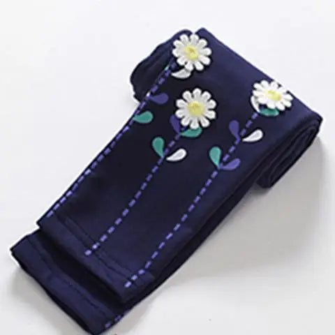 Spring Girls Leggings Cotton Trousers Fille Kids Pants Girls Pants Skinny Print Cartoon Pattern Children Leggings Trousers