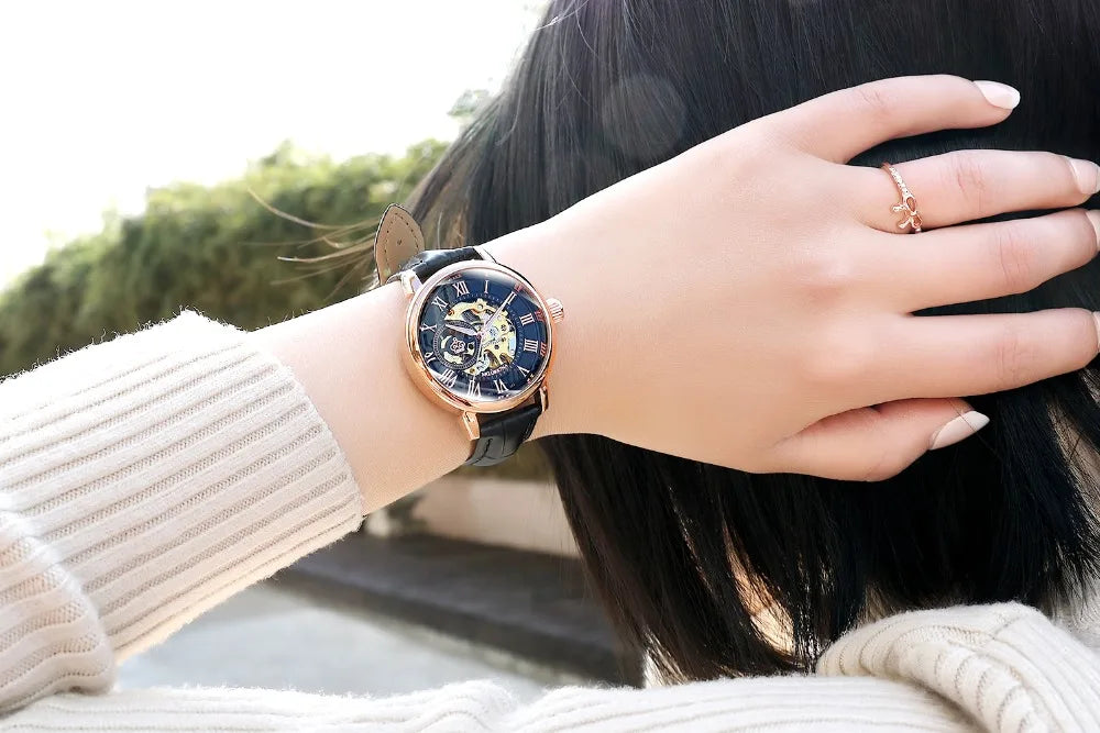 2025 New Designer Mechanical Watches Women Luxury Top Brand Ceramic Stainless Steel Diamond Music Ladies Automatic Wristwatches