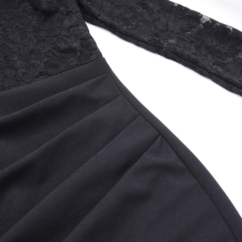 Ilya Off-Shoulder Lace-Trimmed Bodycon Dress