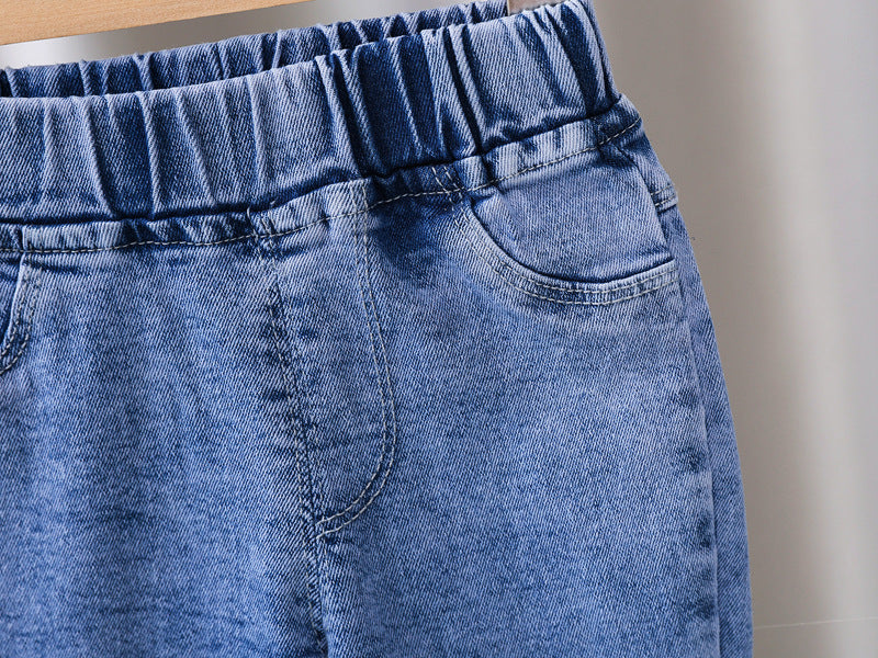 Girls Jeans 2023 New Summer Clothes Korean Loose Children's Denim Trousers Little Kids Casual Pants 1 2 3 4 5 Years