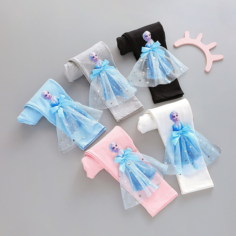 Elsa Girls' Leggings, Autumn Style, Girls' Outerwear